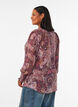 Tunic met paisleyprint en gesmokte manchetten, Roze, Model image number 2