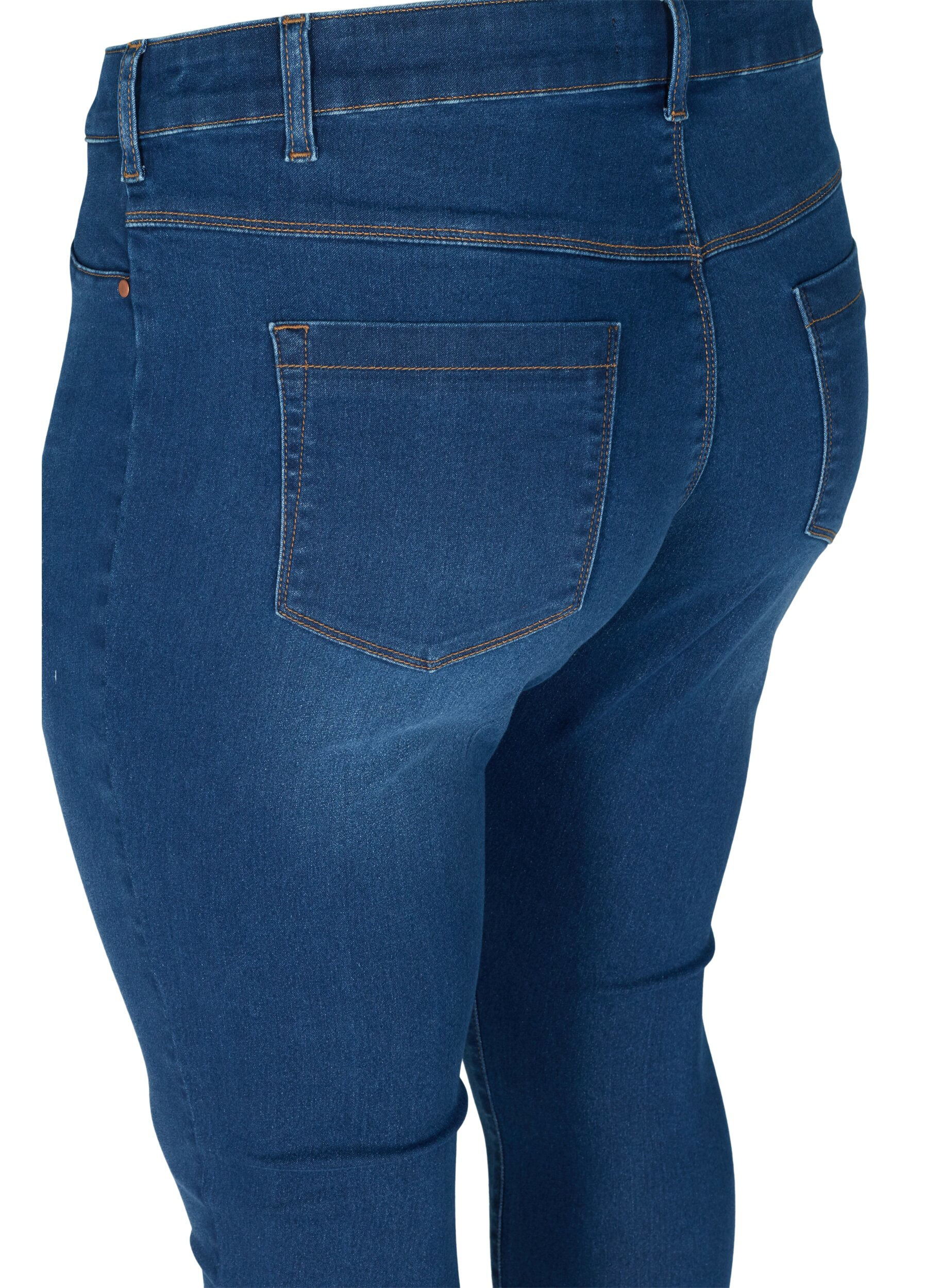 Zizzi Jeggings in katoenmix, Blue denim, Packshot image number 3