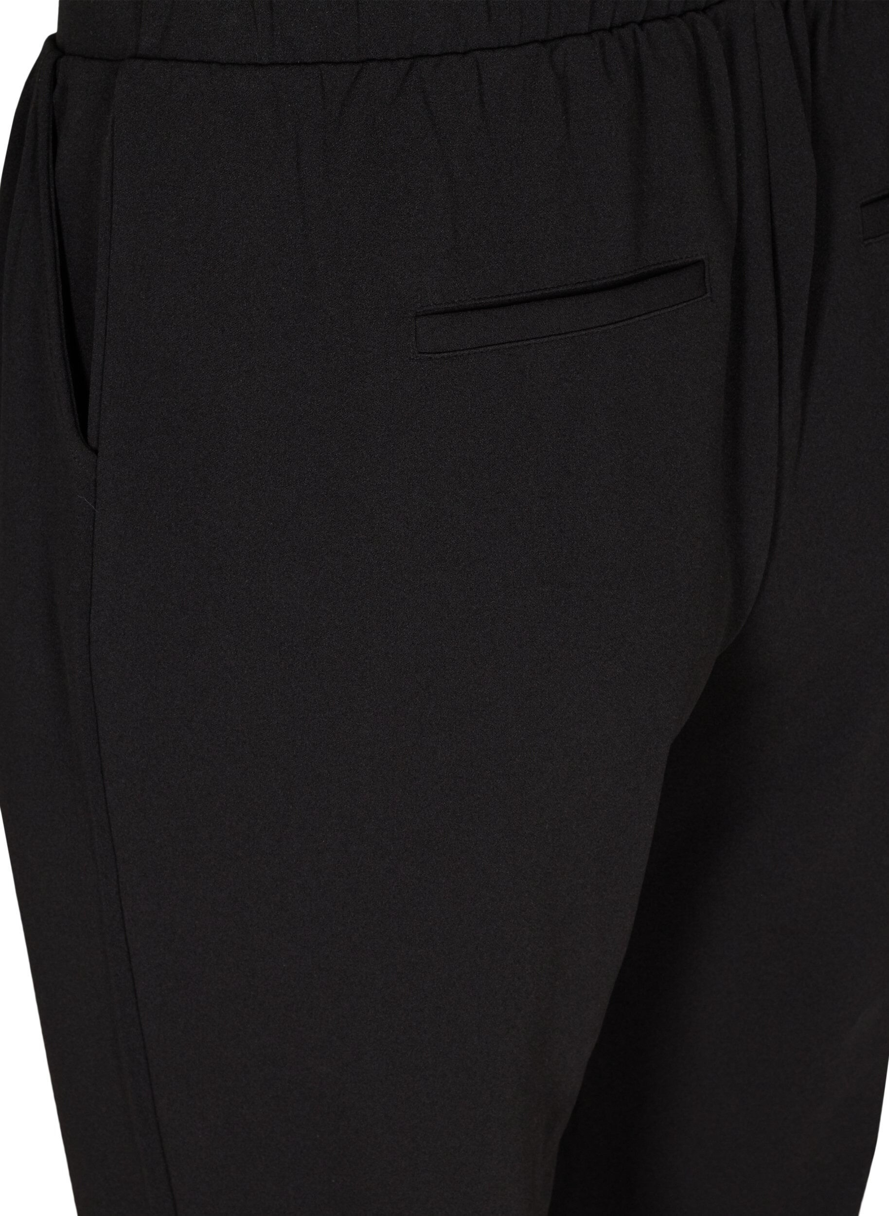Zizzi Losse broek met zakken, Black, Packshot image number 3