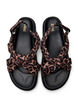 Wide fit - Sandal met knoopdetail, Bruin, Packshot image number 2