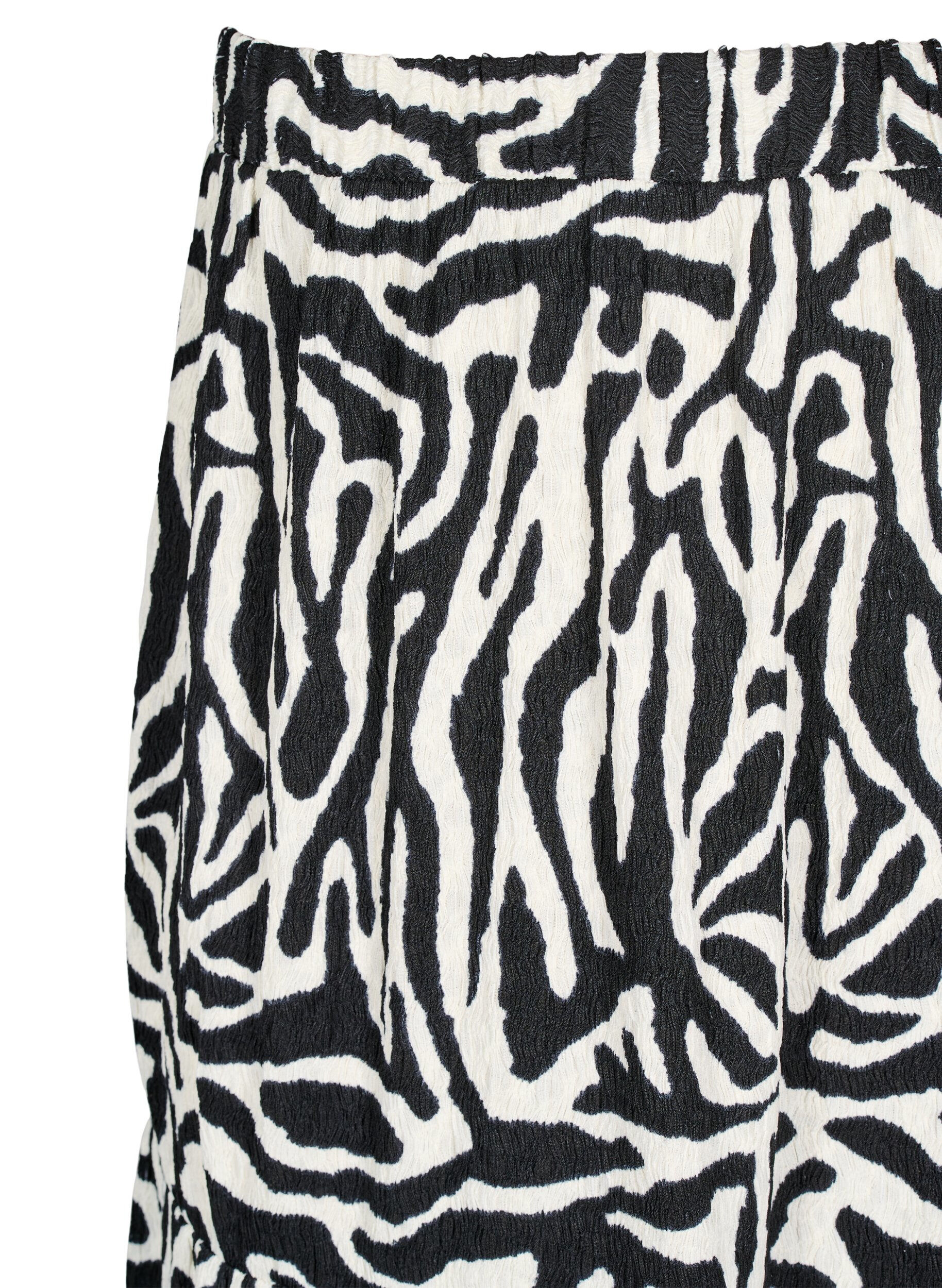 Zizzi Lange rok met zebraprint, Black w. White Zebra, Packshot image number 2