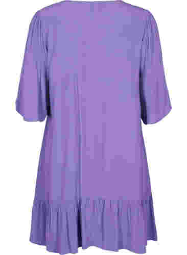 Viscose blouse jurk met korte mouwen, Passion Flower, Packshot image number 1