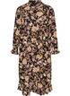 Midi-jurk met bloemenprint en afneembare strikceintuur, Zwart, Packshot image number 0