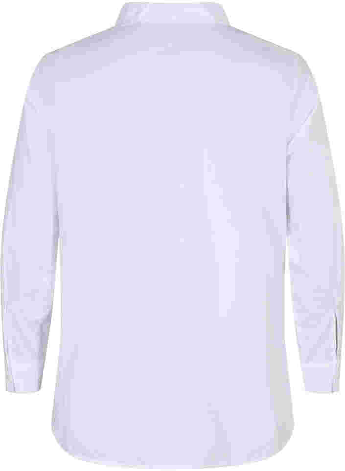 Overhemd van katoenmix, Bright White, Packshot image number 1