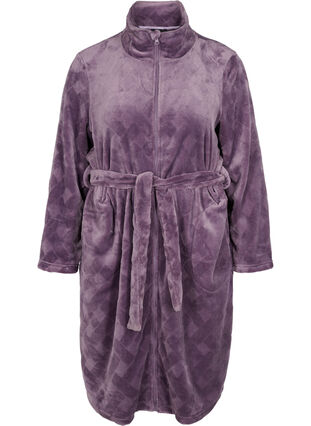 Badjas met rits en zakken, Vintage Violet, Packshot image number 0