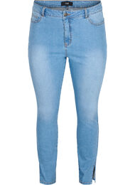 Amy jeans met hoge taille en split, Light blue