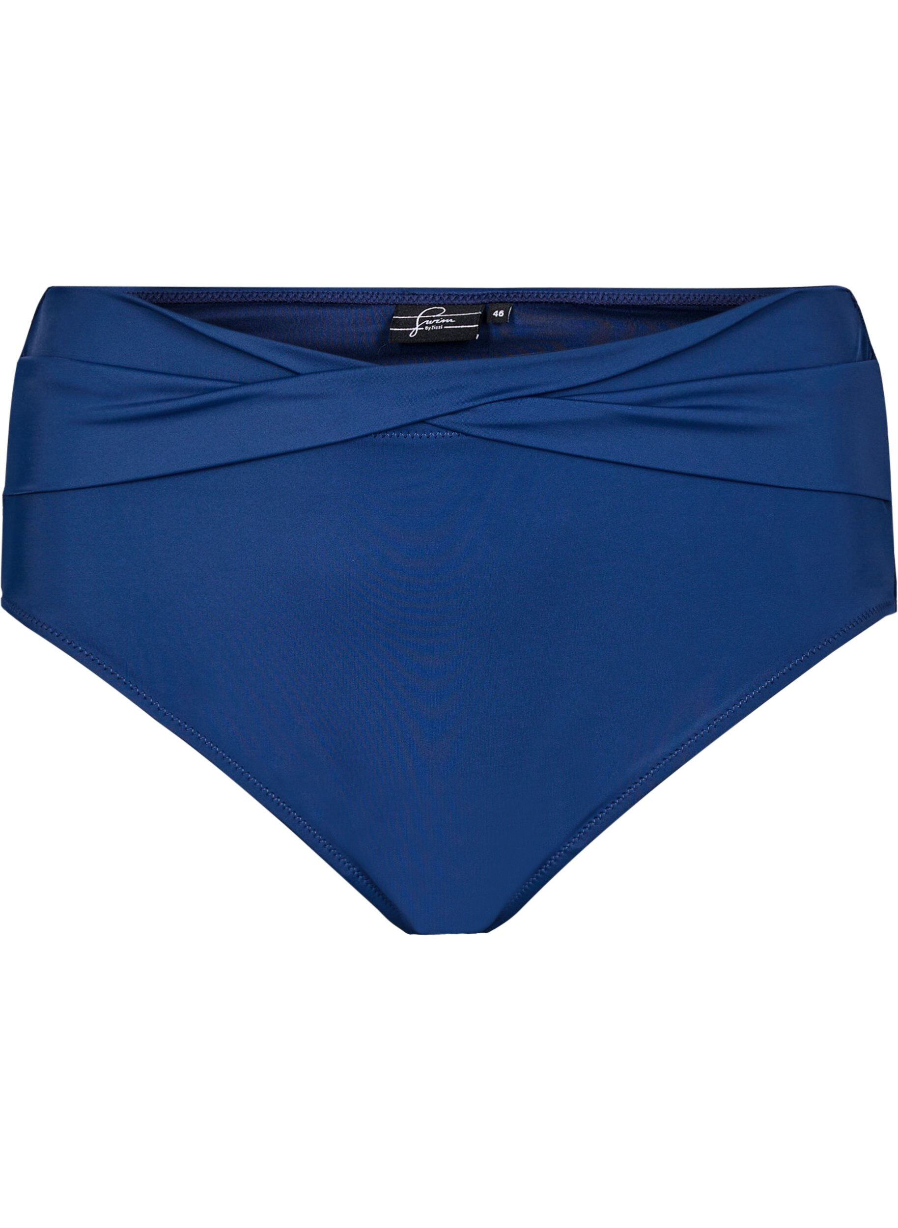 ZizziBikinibroekje met wikkel detail, Blauw, Packshot image number 0