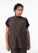 Mouwloos vest met een elastische taille, Bruin, Model image number 0