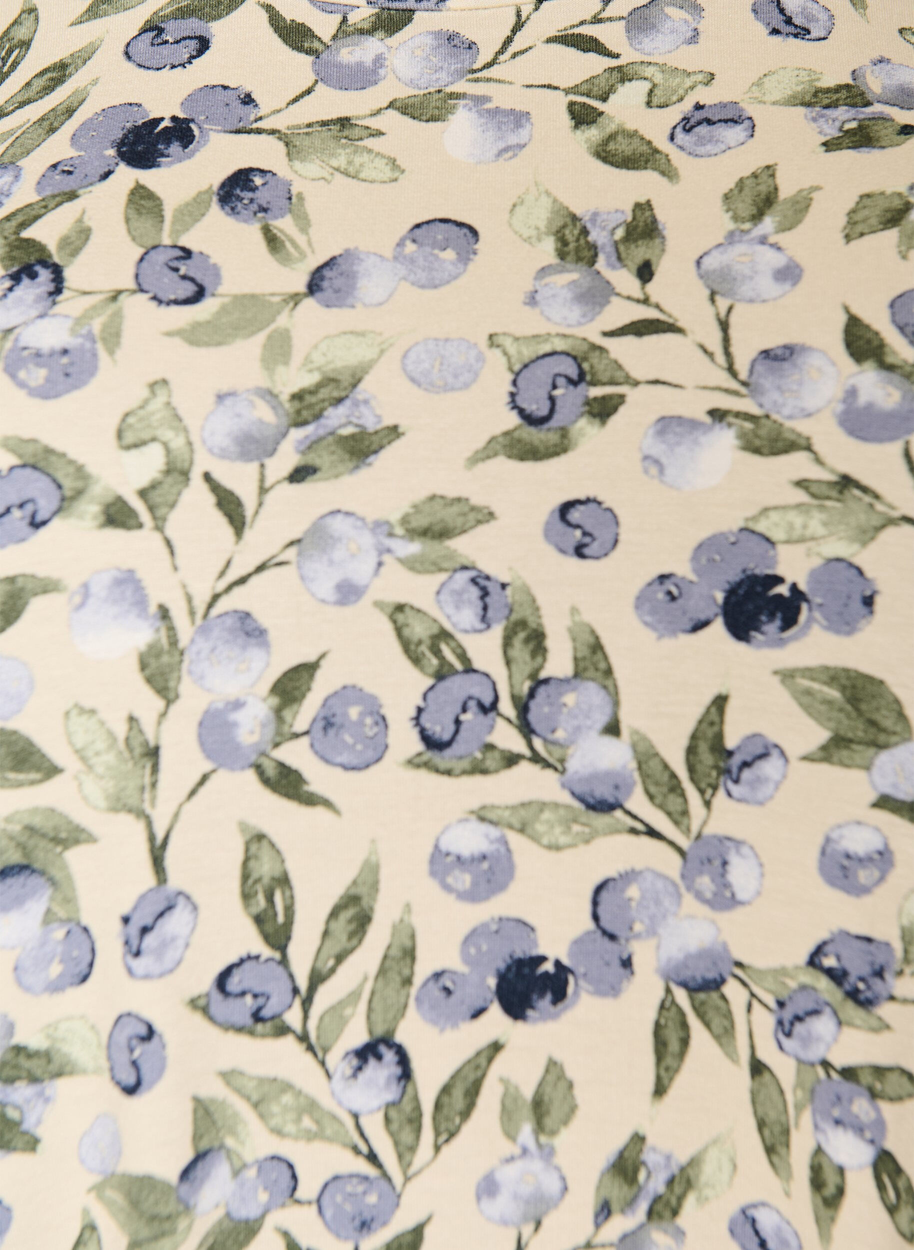 Zizzi T-shirt met bloemenprint, Vanille, Packshot image number 2