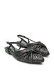 Glitterende slingback met strikdetail, Zwart, Packshot image number 1