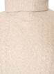 Gebreid vest met col en kabelpatroon, Beige, Packshot image number 2