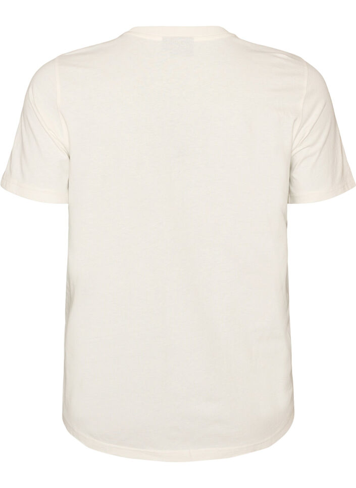 Katoenen T-shirt met print, Wit, Packshot image number 1