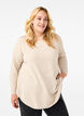 Gebreide blouse met kralen, Pumice Stone Mel., Model image number 0