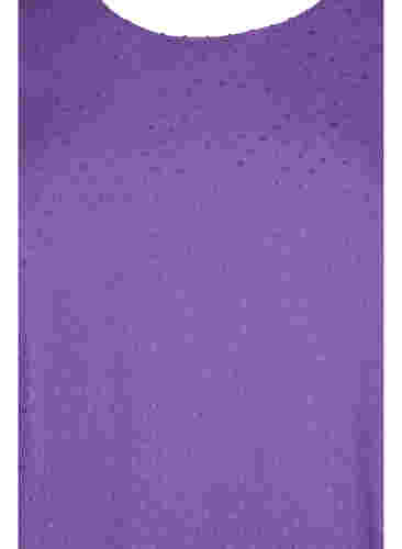 Gestructureerde viscose top met vleermuismouwen, Royal Lilac, Packshot image number 2