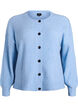 Vest van ribtricot met knopen, Blauw, Packshot image number 0