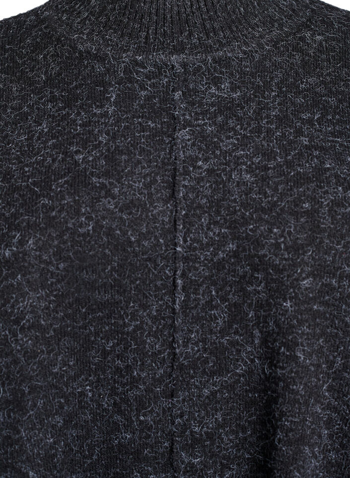 Poncho met geribde details en een ronde hals, Grijs, Packshot image number 2