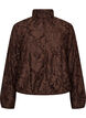Bomberjack met jacquard bloemenpatroon, Bruin, Packshot image number 0