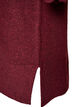 Korte gebreide jurk met golvende zoom en splitjes, Rood, Packshot image number 3