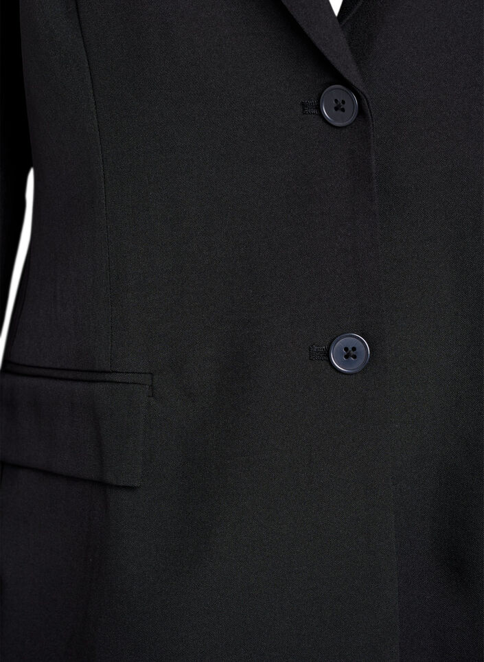 Blazer met zakken en splitjes, Zwart, Packshot image number 2