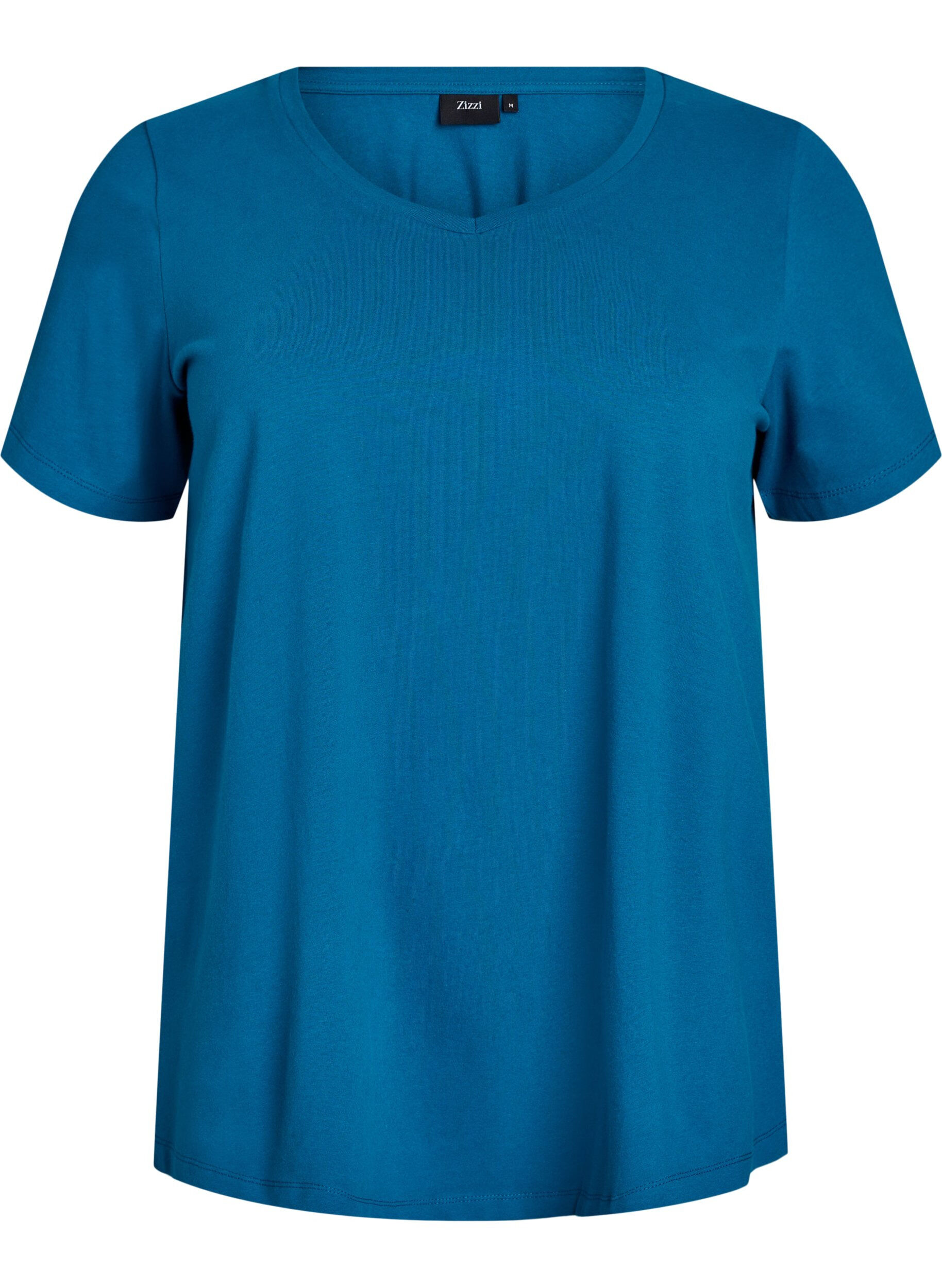 Basic effen katoenen t-shirt