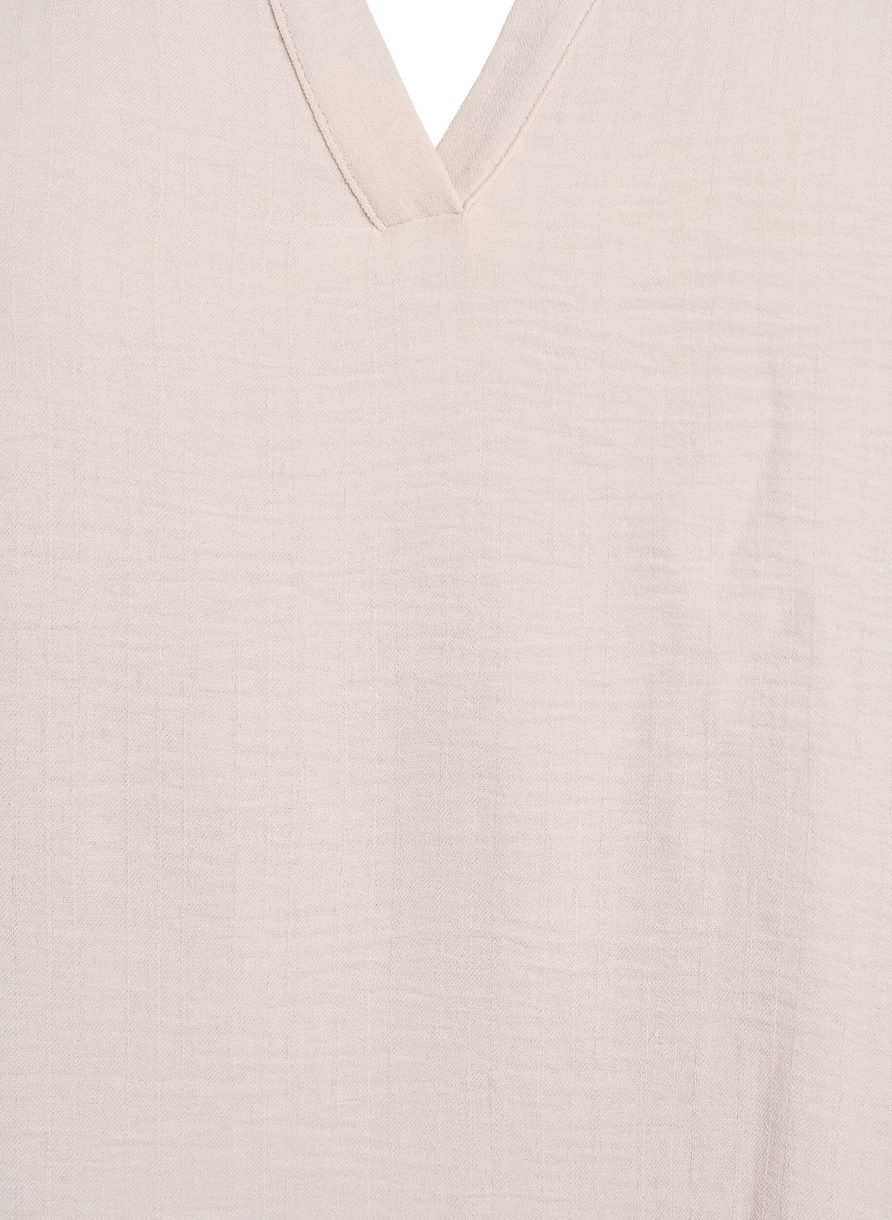 Zizzi Luchtige blouse met korte mouwen, Beige, Packshot image number 2