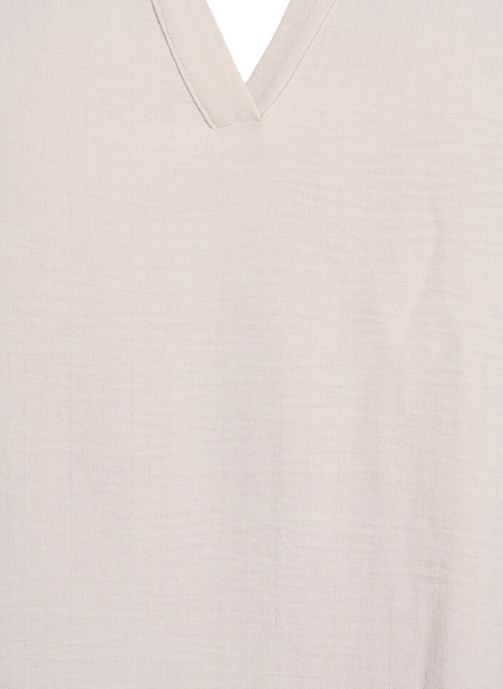 Luchtige blouse met korte mouwen, Beige, Packshot image number 2