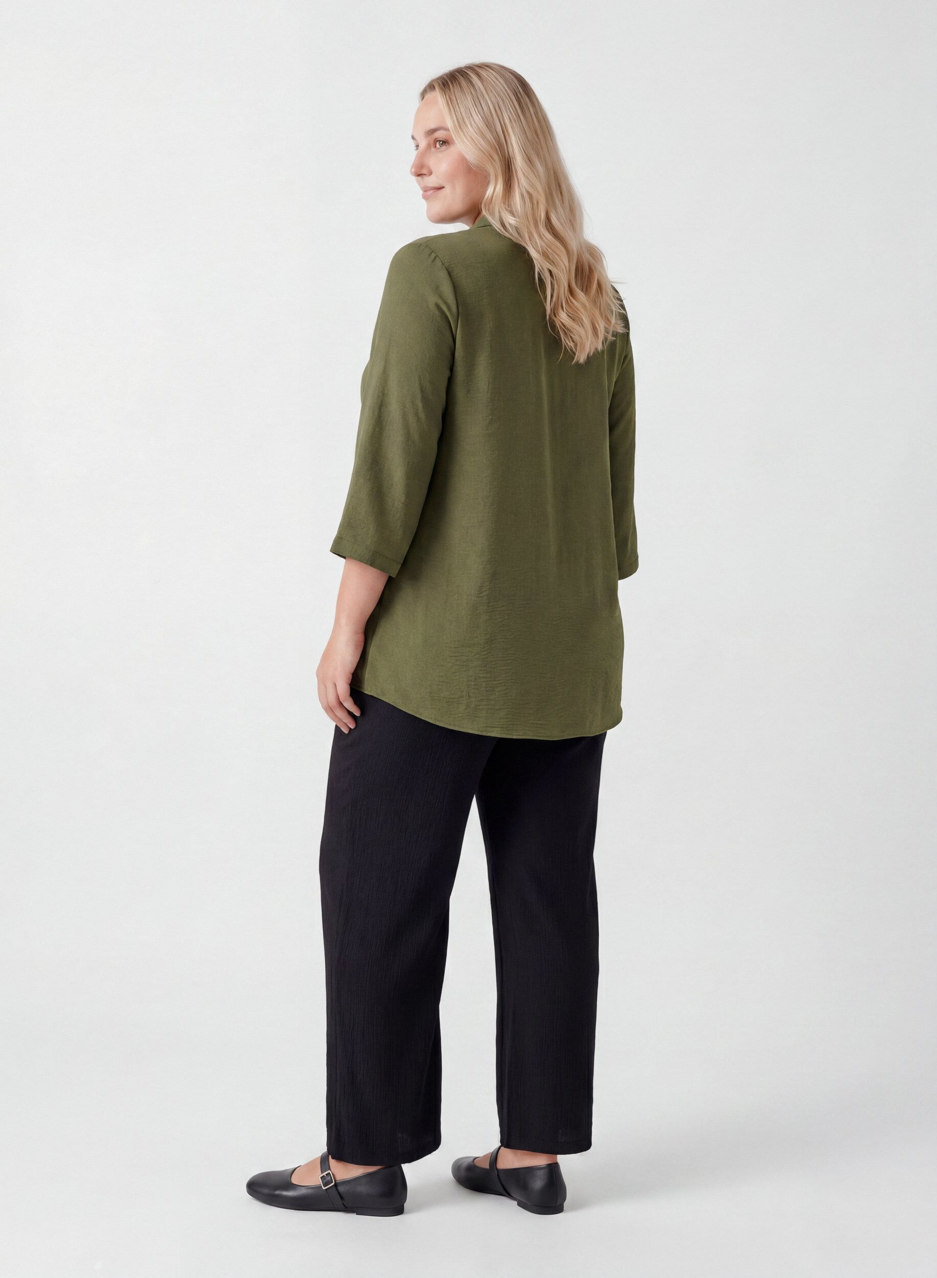 ZizziTuniek met 3/4 mouwen, Groen, Model image number 2