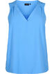 Mouwloze top met kreukeffecten, Blauw, Packshot image number 0