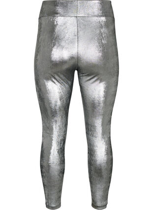 Zilveren leggings met hoge taille, Dark Silver, Packshot image number 1