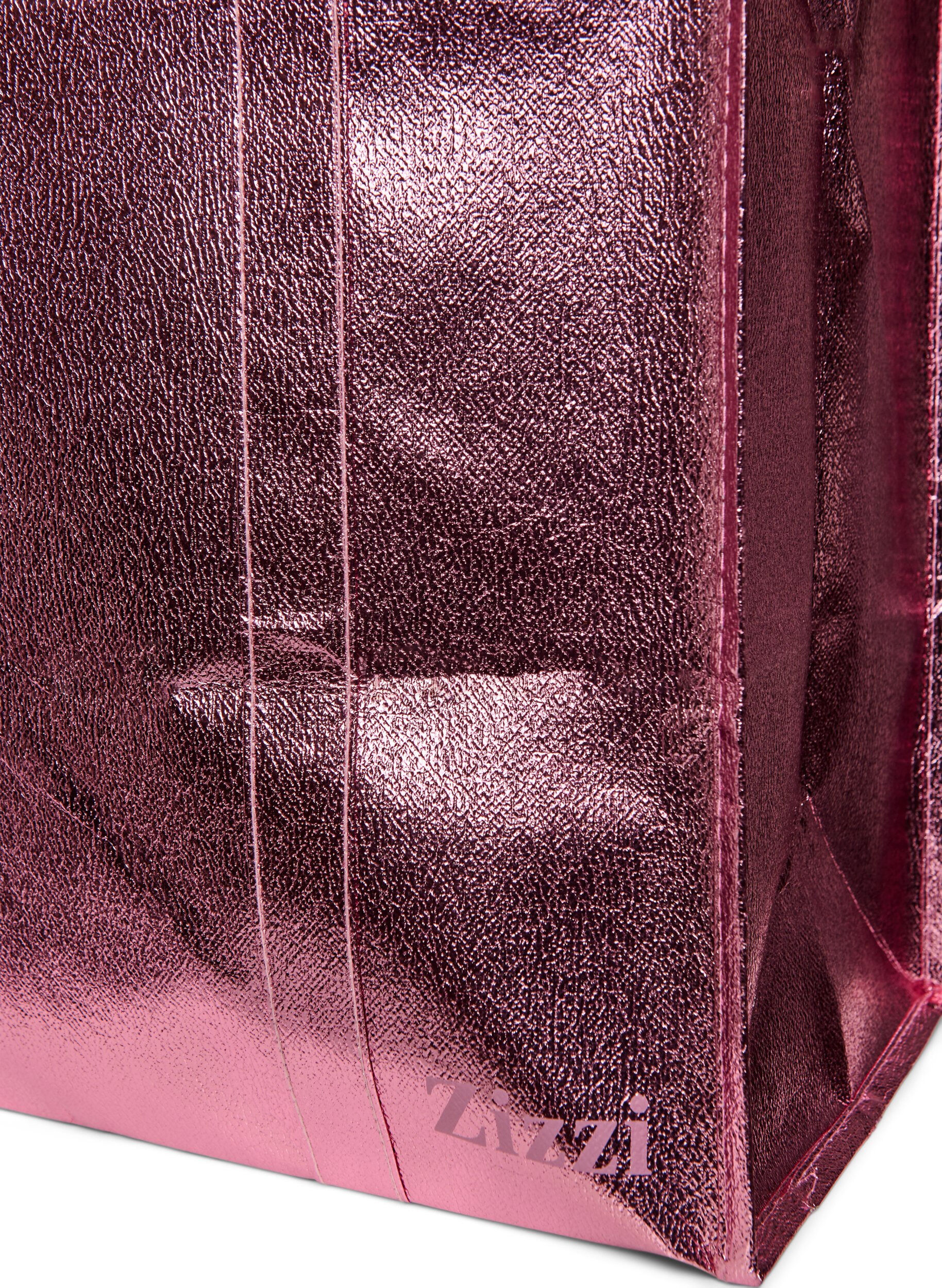ZizziBoodschappen tas met rits or just shoppingbag, Roze, Packshot image number 2