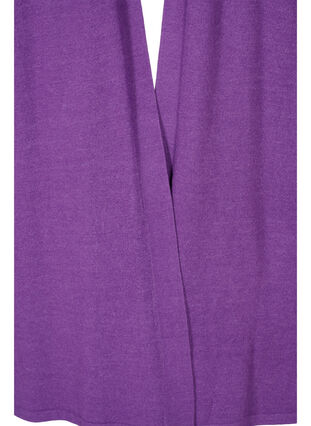 Gebreid vest met split en rib, Purple Magic Mel., Packshot image number 2
