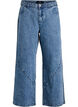 Wide fit jeans met naaddetails, Blauw, Packshot image number 0