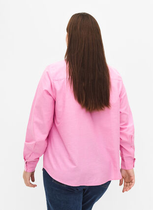 Katoenen overhemd met lange mouwen, Pink Frosting, Model image number 1