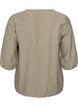 Blouse van viscose met patroon en 3/4-mouwen, Groen, Packshot image number 1