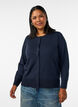 Fijngebreide vest met ronde hals, Blauw, Model image number 0