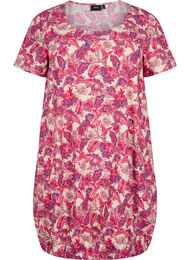 Bedrukte katoenen jurk met korte mouw, Raspberry S. Paisley