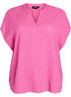 Losse blouse met kapmouwen, Roze, Packshot image number 0