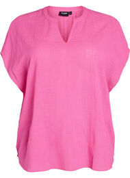 Losse blouse met kapmouwen, Roze