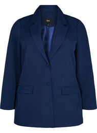 Klassieke blazer met knoopsluiting, Blauw