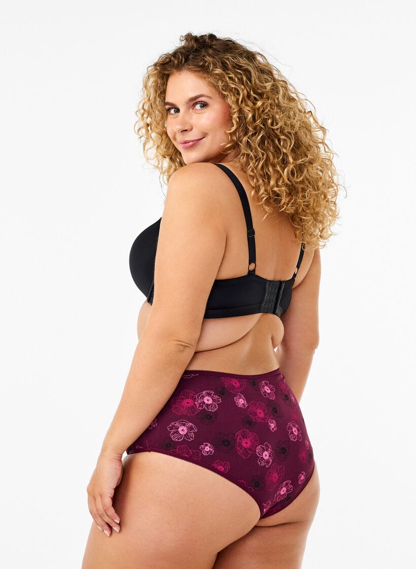 7-pack hipsterslip met normale taille, Donker Bordeaux, Model image number 1