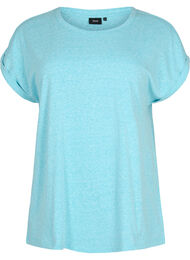 Gemêleerd t-shirt met korte mouwen, Blue Atoll Mél