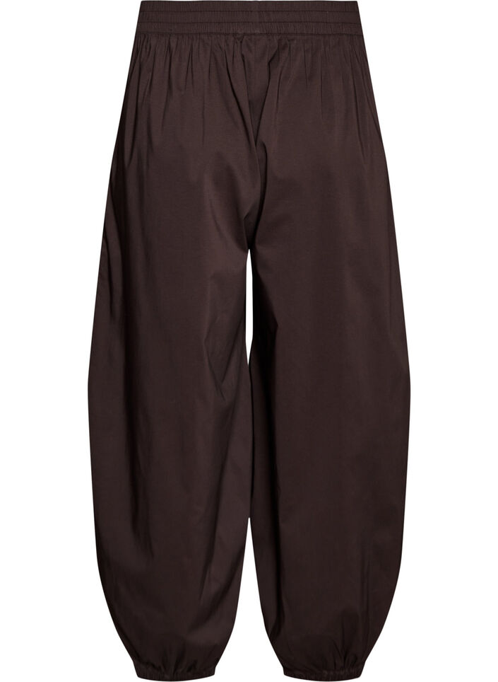 Ballonbroek met zakken en een elastische tailleband, Bruin, Packshot image number 1