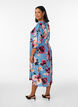 Midi-jurk met bloemenprint en 3/4 mouwen, Blauw, Model image number 2