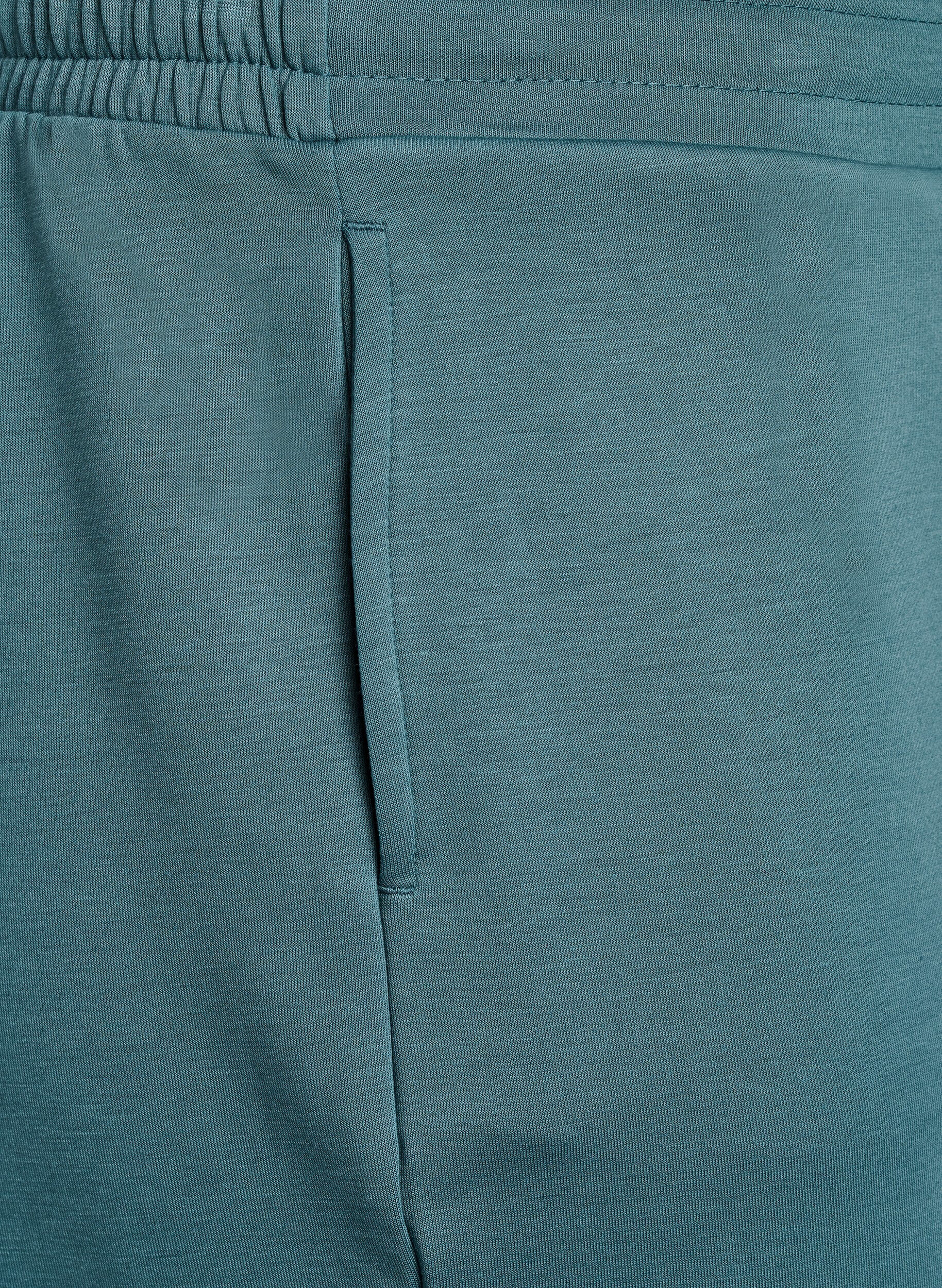 Zizzi Korte broek van modalmix met zakken, Groen, Packshot image number 2