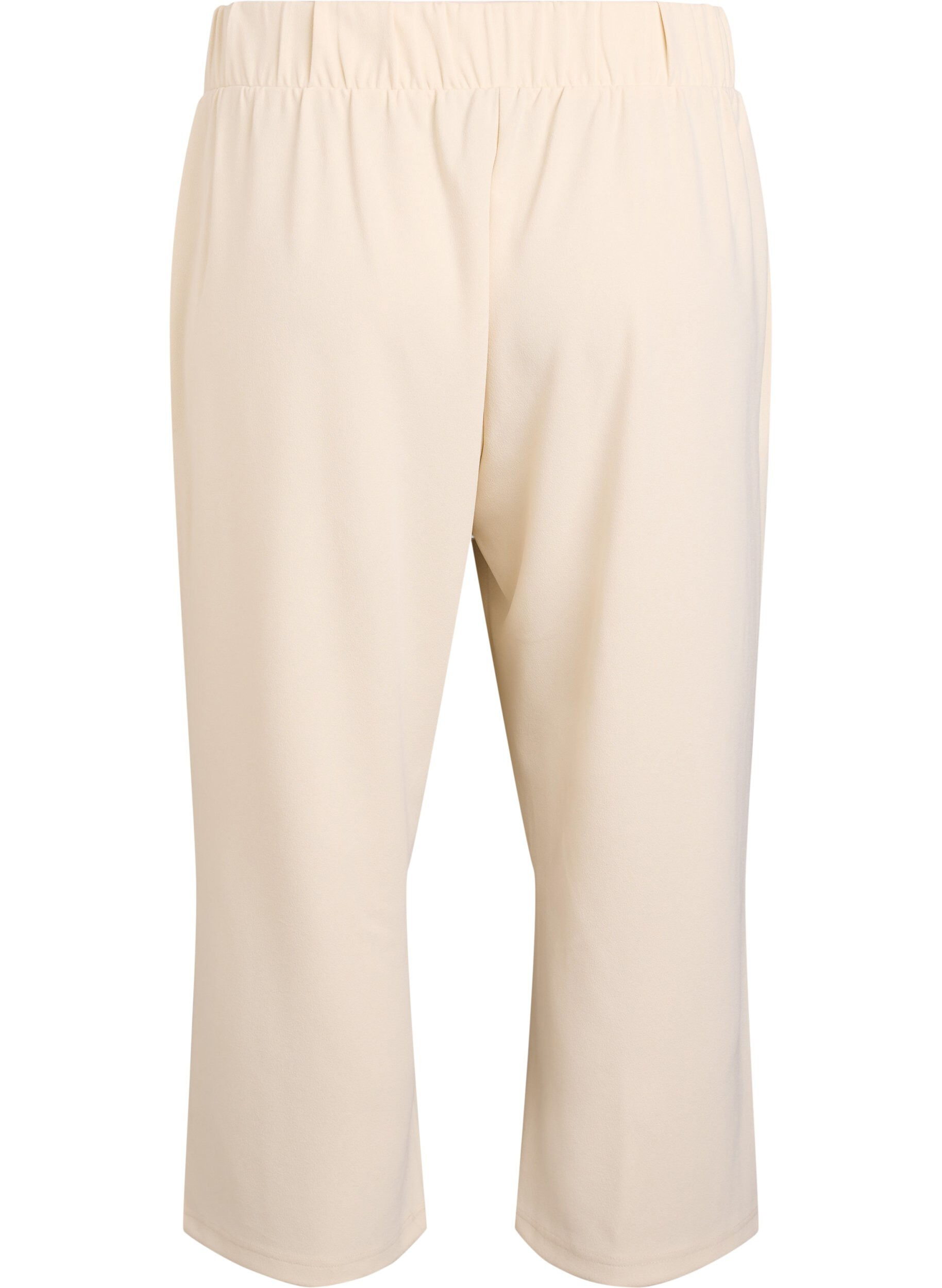 Zizzi 7/8 broek met losse pasvorm, Beige, Packshot image number 1