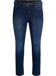 Strakke pasvorm jeans met een normale taille, Dark Blue