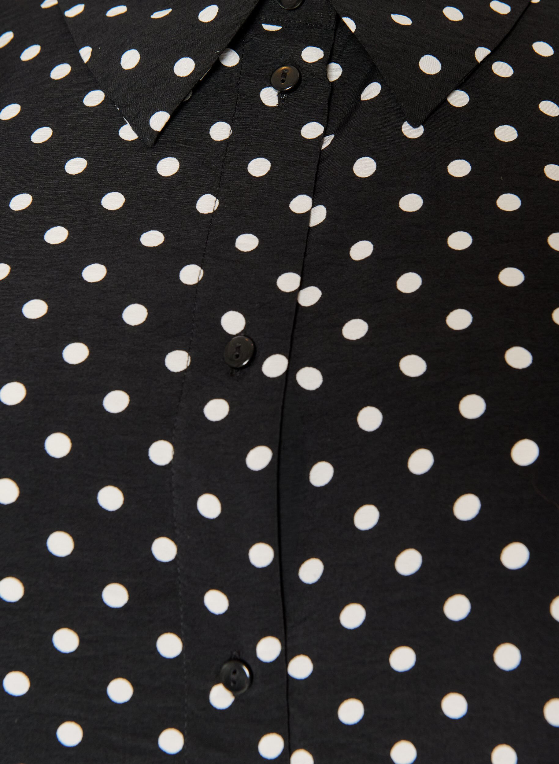 ZizziShirt met stippenpatroon en 3/4-mouwen, Zwart, Packshot image number 2