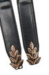 Smalle taille riem met een bladvormige gesp, Zwart, Packshot image number 2