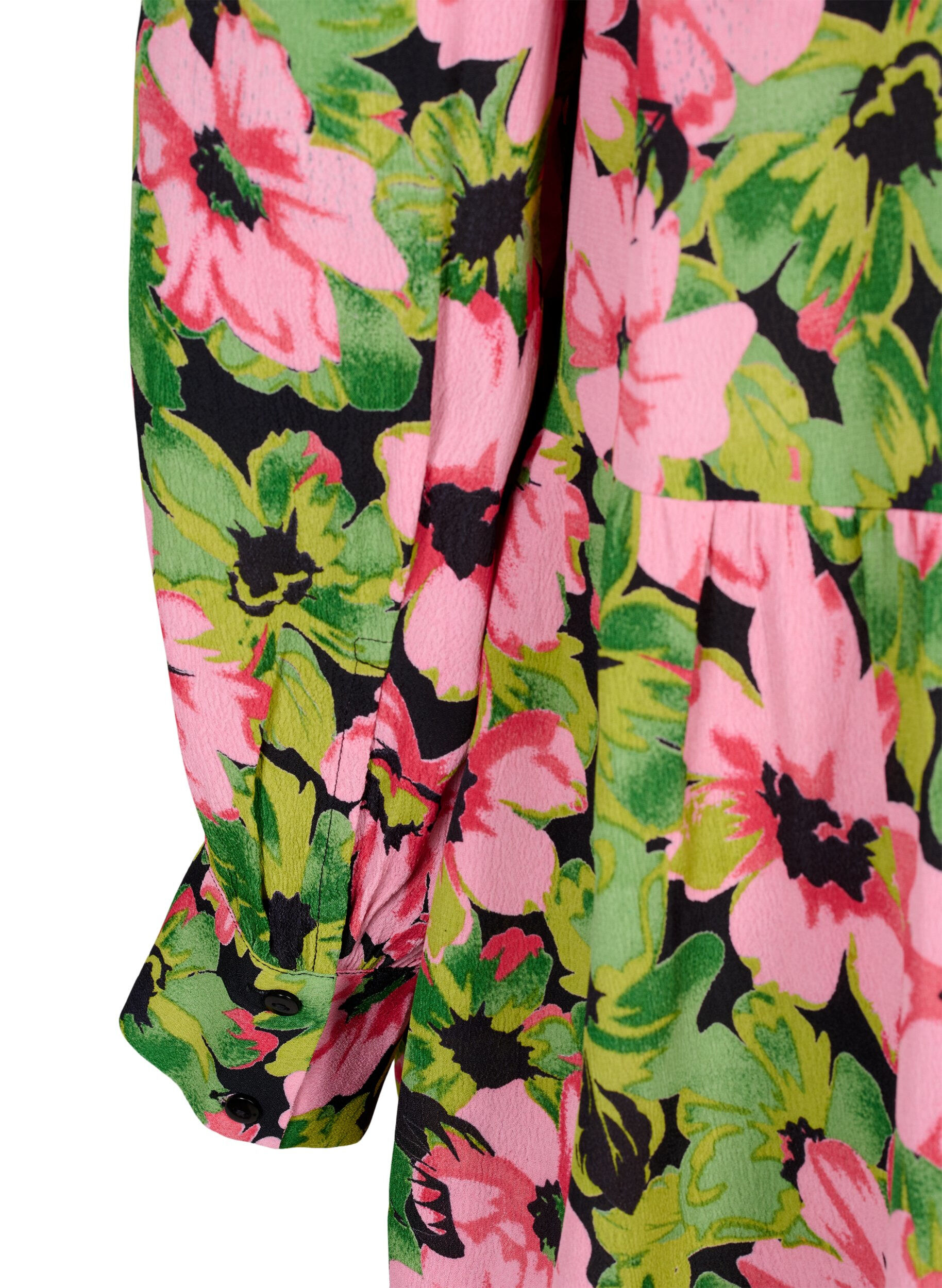 Zizzi Gebloemd overhemd van viscose, Pink G. Flower AOP, Packshot image number 3