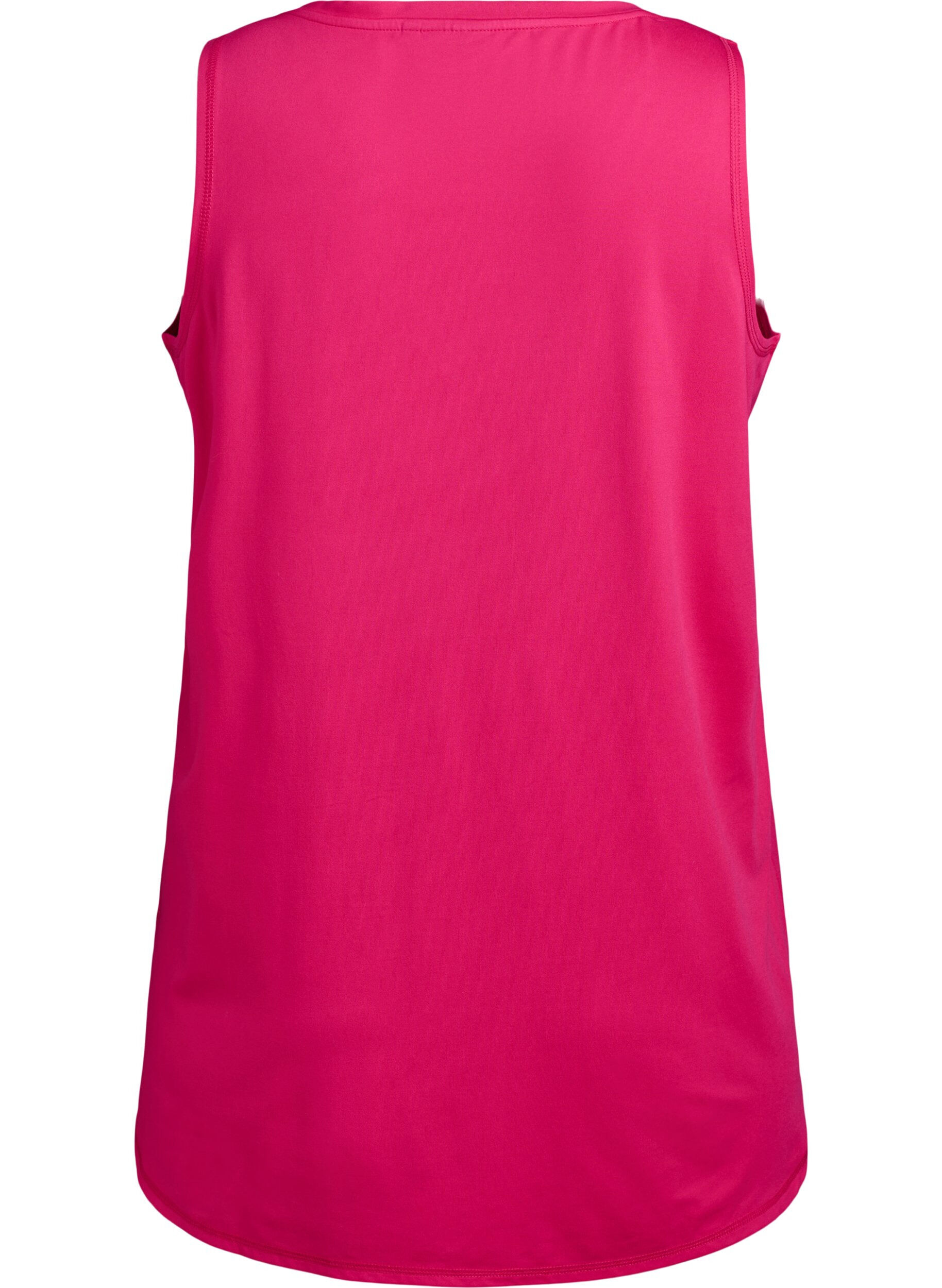 Zizzi Workout top met V-hals, Roze, Packshot image number 1